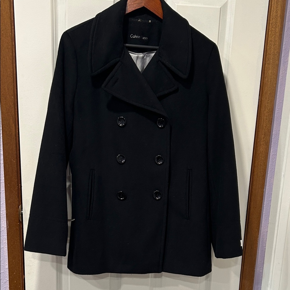Calvin Klein Women's Elegant Black Peacoat